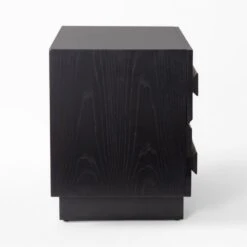 Seacliff 2-Drawer Black Oak Wood Nightstand -Home Furnishing Store SeacliffNightstandSDSSS22