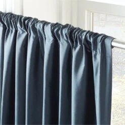 Seda Deep Blue Dupioni Silk Window Curtain Panel 48"x84" -Home Furnishing Store SedaSlkDpBlueCrtnPnl96inAV3SHF22