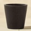 Shore Black Stone Indoor/Outdoor Planter Medium -Home Furnishing Store ShorePolyPlanterSmBlkSHS17