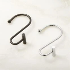 Chrome Shower Rings Set Of 12 -Home Furnishing Store ShowerRingsGroupFHF22