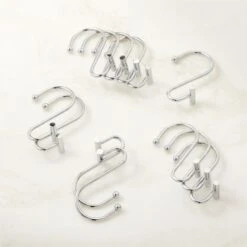 Chrome Shower Rings Set Of 12