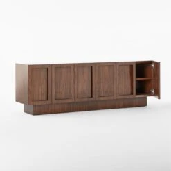 Shutter High-Gloss Walnut Wood Media Console 14 Shutter High-Gloss Walnut Wood Media Console -Home Furnishing Store ShutterMediaCredenza3QAVSSS23