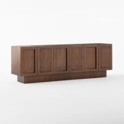 Shutter High-Gloss Walnut Wood Media Console 13 Shutter High-Gloss Walnut Wood Media Console -Home Furnishing Store ShutterMediaCredenza3QSSS23