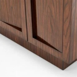 Shutter High-Gloss Walnut Wood Media Console 17 Shutter High-Gloss Walnut Wood Media Console -Home Furnishing Store ShutterMediaCredenzaAVSSS23