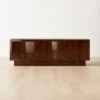 Shutter High-Gloss Walnut Wood Media Console -Home Furnishing Store ShutterMediaCredenzaSHS23
