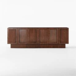 Shutter High-Gloss Walnut Wood Media Console 12 Shutter High-Gloss Walnut Wood Media Console -Home Furnishing Store ShutterMediaCredenzaSOSSS23
