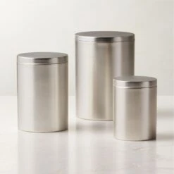 3-Piece Silver Plated Kitchen Canister Set