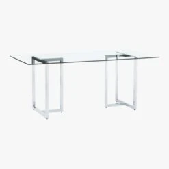 Silverado Chrome 80" Rectangular Dining Table -Home Furnishing Store SilveradoRectTable3QS14