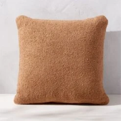 Silves Camel Brown Boucle Outdoor Throw Pillow 20''
