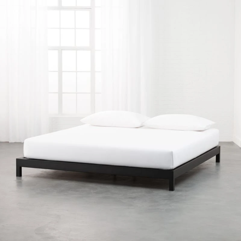 Simple Black Metal King Platform Bed 3 Simple Black Metal King Platform Bed
