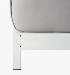 Simple White Metal California King Platform Bed -Home Furnishing Store SimpleWhiteMetalBaseAVF19