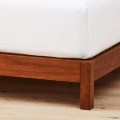 Simple Acacia Wood Bed Base -Home Furnishing Store SimpleWoodBsQROF18