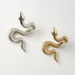 Polished Nickel Snake Wall Hook -Home Furnishing Store SnakeHookGroupFHS23