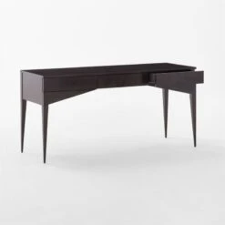 Spillo 2-Drawer Black Burl Wood Desk -Home Furnishing Store SpilloBurlWoodDesk3QAVSSF22