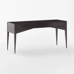 Spillo 2-Drawer Black Burl Wood Desk -Home Furnishing Store SpilloBurlWoodDesk3QSSF22