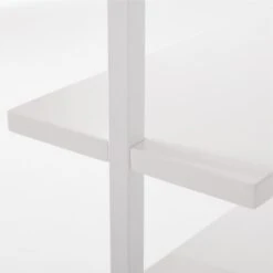 Stairway Wide White Metal Wall Mount Bookshelf 96'' -Home Furnishing Store Stairway96inWdShelvesWhtAVSSF21