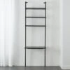 Stairway Black Wall Mount Desk With Shelves 96'' -Home Furnishing Store StairwayDeskBlackTallBlkROS18