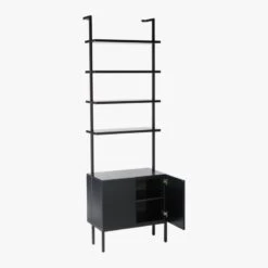Stairway Black Cabinet - 96" Height 13 Stairway Black Cabinet - 96" Height -Home Furnishing Store StairwayTallBlkCabinet3QAVS19