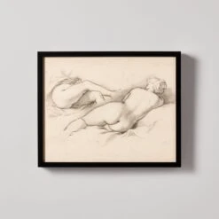 'Studies Of A Reclining Female Nude I' Framed Reproduction By Abraham Bloemaert 22''x18''