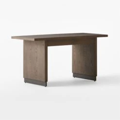 Stilt 2-Drawer Fumed Oak Wood Desk -Home Furnishing Store StiltFumedOakDesk3QBSSF22