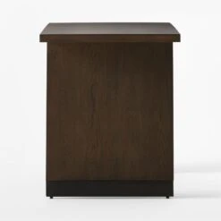 Stilt 2-Drawer Fumed Oak Wood Desk -Home Furnishing Store StiltFumedOakDeskSDSSF22