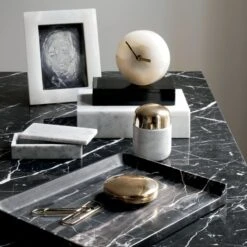 Small White Marble Box -Home Furnishing Store StrataMarbleLetterTrayAG20 1x1