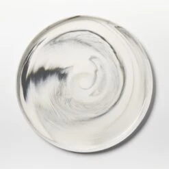Swirl Black And White Serving Platter -Home Furnishing Store Swirl14inServingPlatterF20