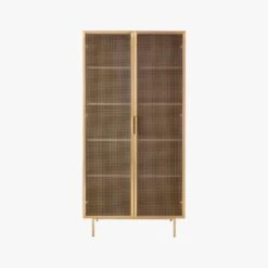Trace Brass Wire Bookcase -Home Furnishing Store TraceBrassMshDoorBookcaseSOF19