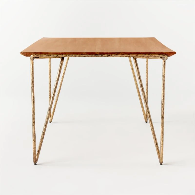 Trestle 88" Wood And Metal Dining Table 7 Trestle 88" Wood And Metal Dining Table - Image 5