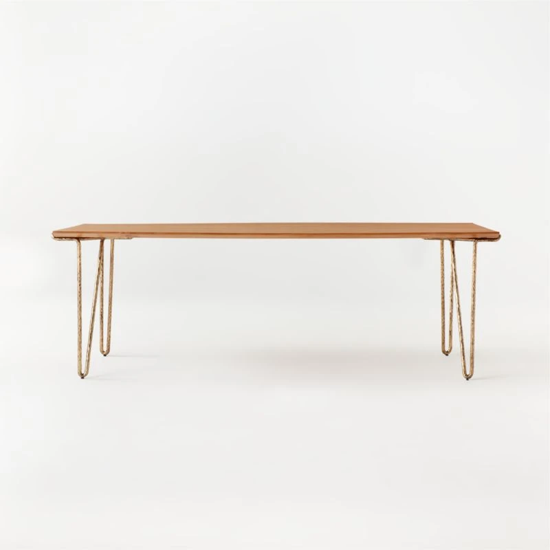 Trestle 88" Wood And Metal Dining Table 5 Trestle 88" Wood And Metal Dining Table - Image 3