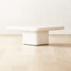 Vayle High-Gloss White Concrete Coffee Table Short -Home Furnishing Store VayleWhtCnctShortCffTblSHS22