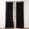 Black Velvet Window Curtain Panel 48''x96'' -Home Furnishing Store VelvetBlack96CurtainPnlSHS23