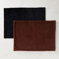 Black Velvet Placemat -Home Furnishing Store VelvetNRumRasinPlacematGrpFHF22