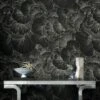 Venation Soft Black Wallpaper -Home Furnishing Store VenationDarkWallpaperSHS22