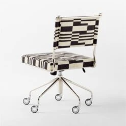 Vicino Black And White Patterned Upholstered Office Chair -Home Furnishing Store VicinoPatternedChair3QBSSS23