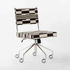 Vicino Black And White Patterned Upholstered Office Chair -Home Furnishing Store VicinoPatternedChair3QSSS23