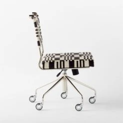 Vicino Black And White Patterned Upholstered Office Chair -Home Furnishing Store VicinoPatternedChairSDSSS23