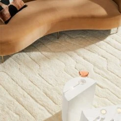 Vida Ivory New Zealand Wool Handknotted Area Rug 5'x8' -Home Furnishing Store VidaRugMarqueePCS23