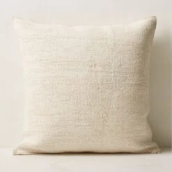 Vintage Natural Hemp Throw Pillow With Down-Alternative Insert 23'' -Home Furnishing Store VintageHmpSolidPllw23x23AV3SHS23