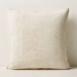 Vintage Natural Hemp Throw Pillow With Down-Alternative Insert 23'' -Home Furnishing Store VintageHmpSolidPllw23x23AV4SHS23