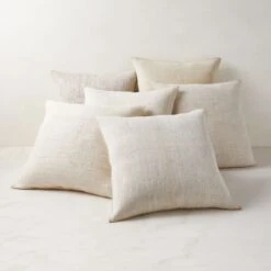 Vintage Natural Hemp Throw Pillow With Down-Alternative Insert 23'' -Home Furnishing Store VintageHmpSolidPllw23x23AVSHS23