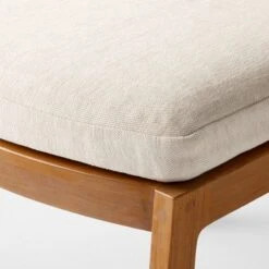 Roc Teak And Rattan Outdoor Counter Stool With Ivory Sunbrella® Cushion -Home Furnishing Store VitetArmlessDiningChairAV2SSS23