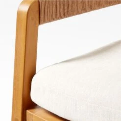 Roc Teak And Rattan Outdoor Dining Armchair With Ivory Sunbrella® Cushion -Home Furnishing Store VitetDiningArmchairAV2SSS23