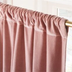 Orchid Mauve Organic Cotton Velvet Window Curtain Panel 48"x84'' -Home Furnishing Store VlvtDOrchOrgCtnCrtn96PnlAV2SHF23