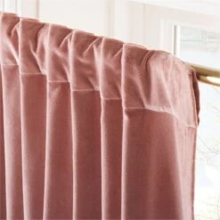 Orchid Mauve Organic Cotton Velvet Window Curtain Panel 48"x84'' -Home Furnishing Store VlvtDOrchOrgCtnCrtn96PnlAV3SHF23