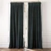 Dark Teal Organic Cotton Velvet Window Curtain Panel 48"x84'' -Home Furnishing Store VlvtMgcFtOrgCtnCrtn96PnlSHF23