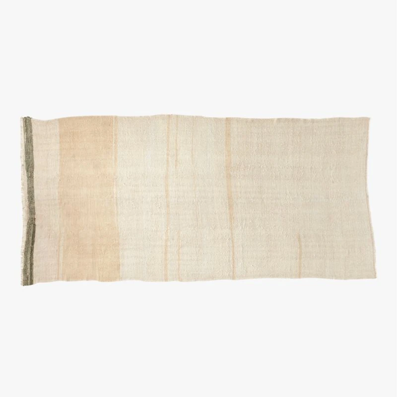 Vintage Handwoven Turkish Hemp Area Rug 5'2"x11'2" 2 Vintage Handwoven Turkish Hemp Area Rug 5'2"x11'2"