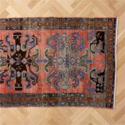 Vintage Handknotted Wool Turkish Runner 4'11"x11'5" -Home Furnishing Store VntgHdkdWlRnnr4p9x11p5AV2SHF23