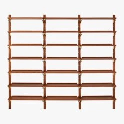 Walnut Modular Triple Shelf 88" -Home Furnishing Store WalnutMod88TripleShelfF18