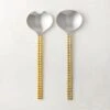 Westwood Brass And Stainless Steel Salad Servers Set Of 2 -Home Furnishing Store WestwoodSaladServersS2SHF22